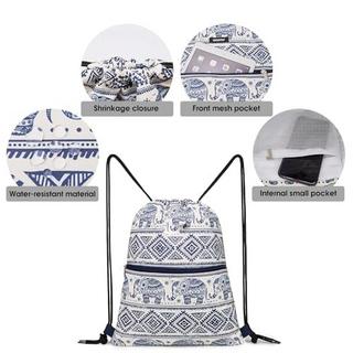 Only-bags.store Sac de sport à cordon avec poche extérieure et intérieure  