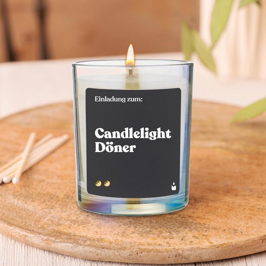 CandleHand Bougie Parfumée Woody Candlelight Döner  