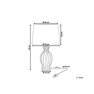 Beliani Lampada da tavolo en Ceramica Retrò SAMINA  