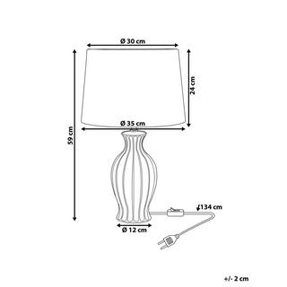 Beliani Lampe à poser en Céramique Rétro SAMINA  