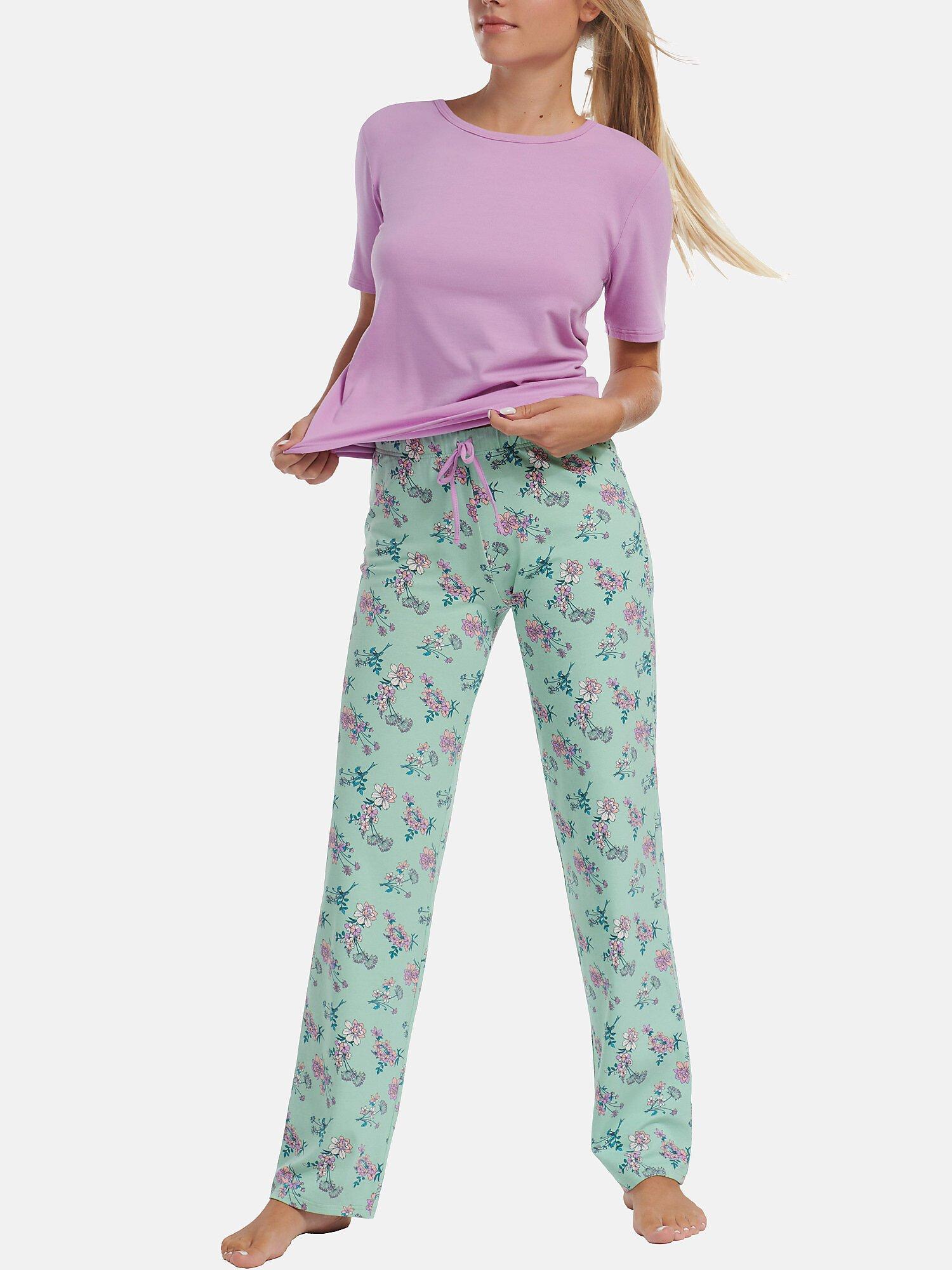 Lisca  Pyjama tenue d'intérieur pantalon top manches courtes Posh 