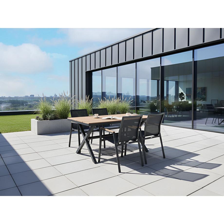 Beliani Set da pranzo per 4 persone en Alluminio Moderno TIANO  