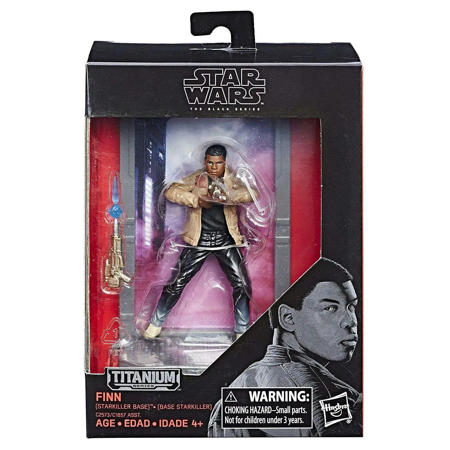 Hasbro  Disney Star Wars The Force Awakens 40th Anniversary Black Titanium Series 2 Finn Die Cast Action Figure [Starkiller Base] 