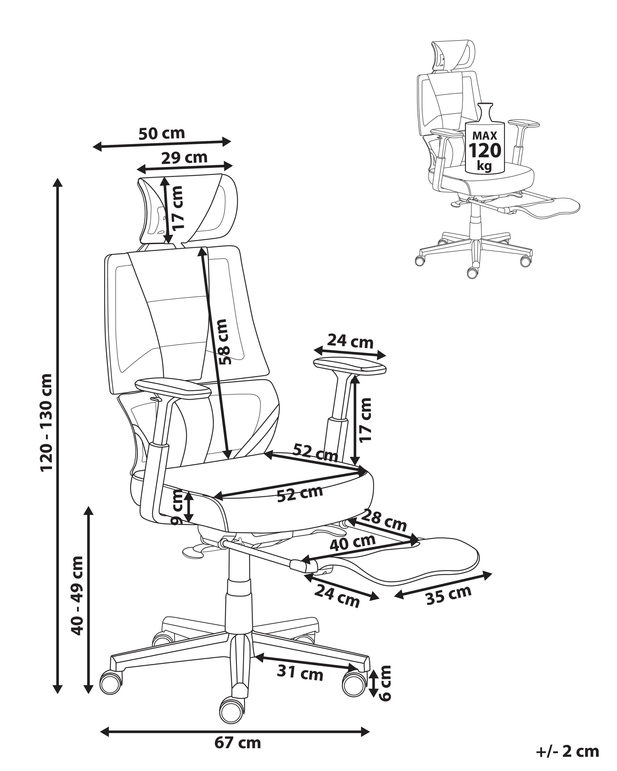 Beliani Sedia da ufficio en Pelle sintetica Classico CREATOR  