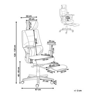 Beliani Sedia da ufficio en Pelle sintetica Classico CREATOR  