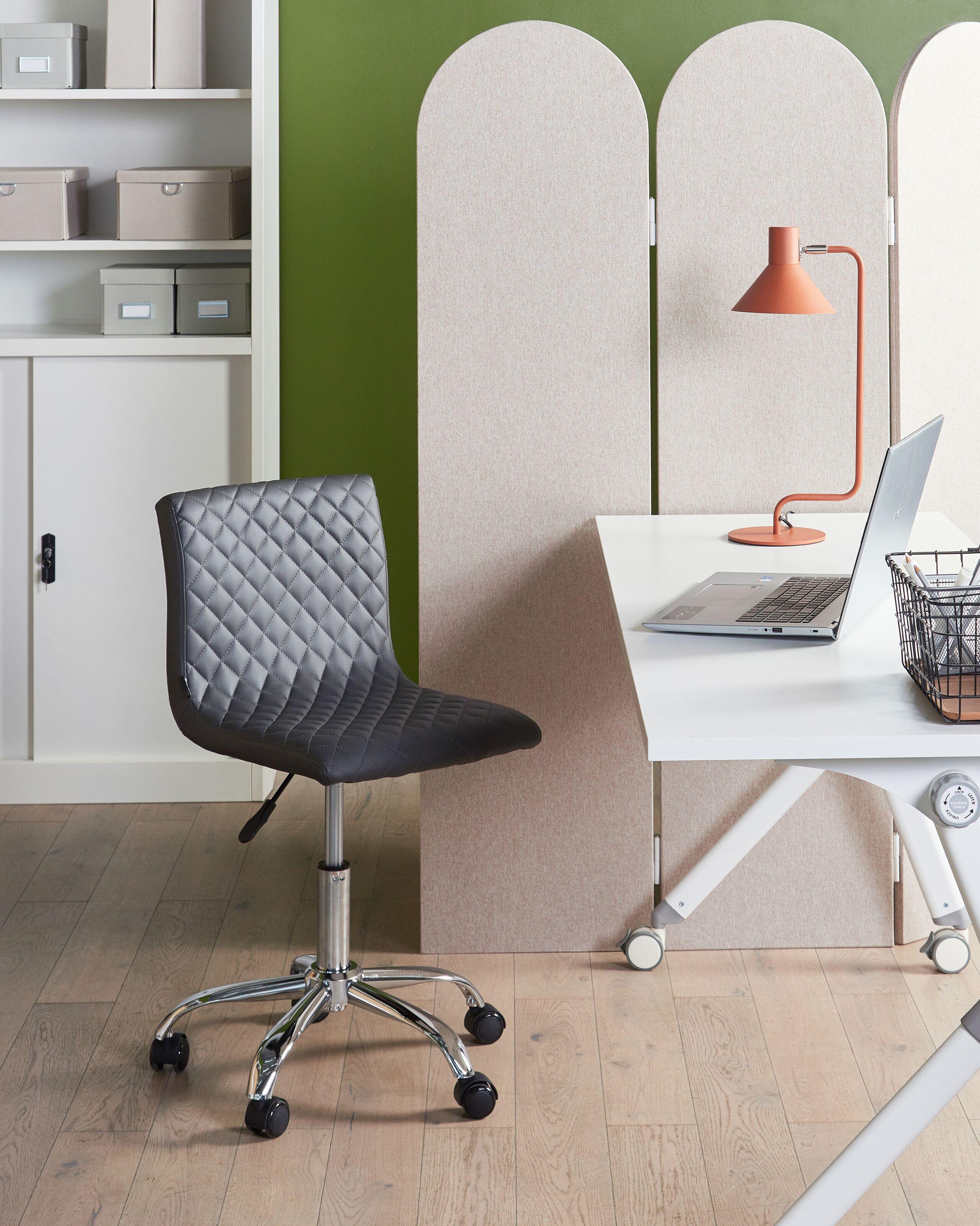 Beliani Chaise de bureau en Cuir PU Rétro ORLANDO  