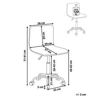 Beliani Chaise de bureau en Cuir PU Moderne ORLANDO  