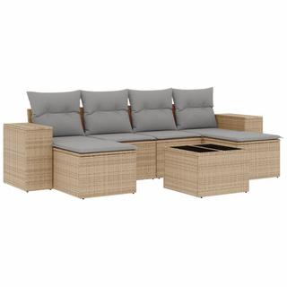 VidaXL Ensemble de canapés de jardin rotin synthétique  