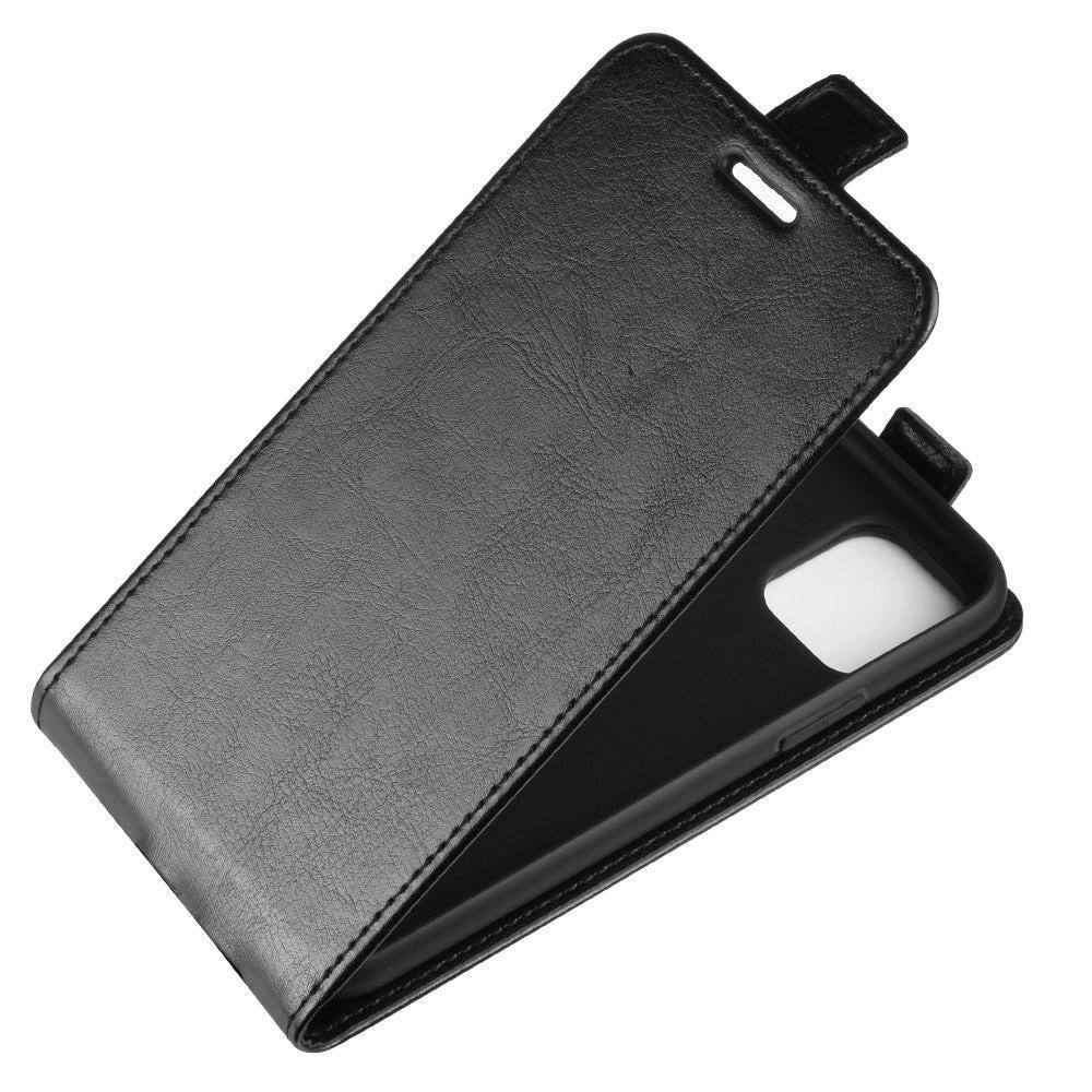 Cover-Discount  iPhone 11 - Custodia flip classica in pelle nera verticale 