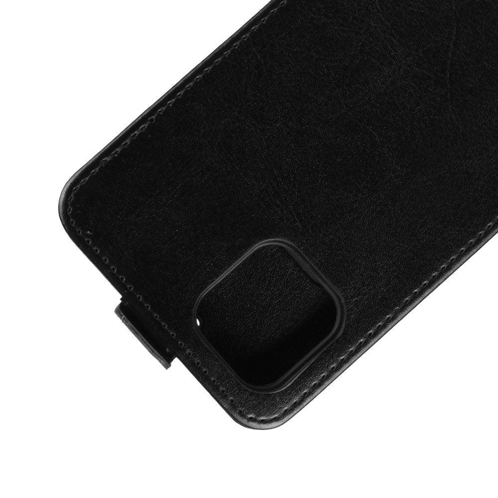 Cover-Discount  iPhone 11 - Custodia flip classica in pelle nera verticale 