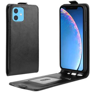 Cover-Discount  iPhone 11 - Custodia flip classica in pelle nera verticale 