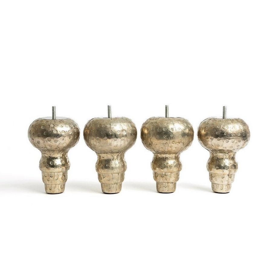 AM.PM  Lot de 4 pieds de sommier métal martelé Rani 