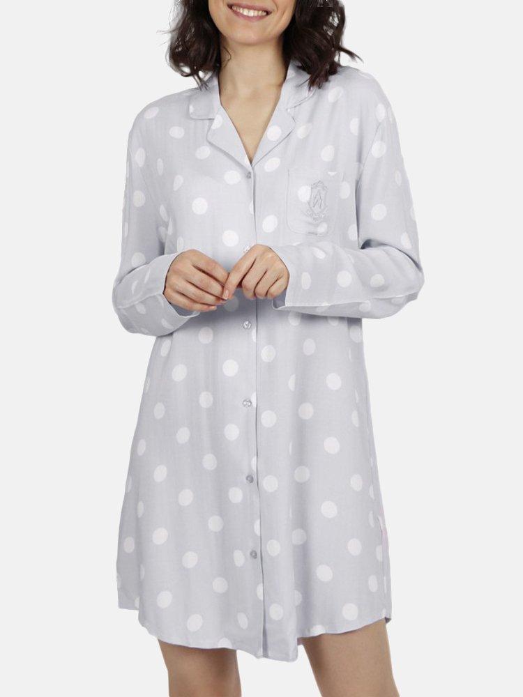 Admas  Chemise de nuit manches longues Classic Dots 