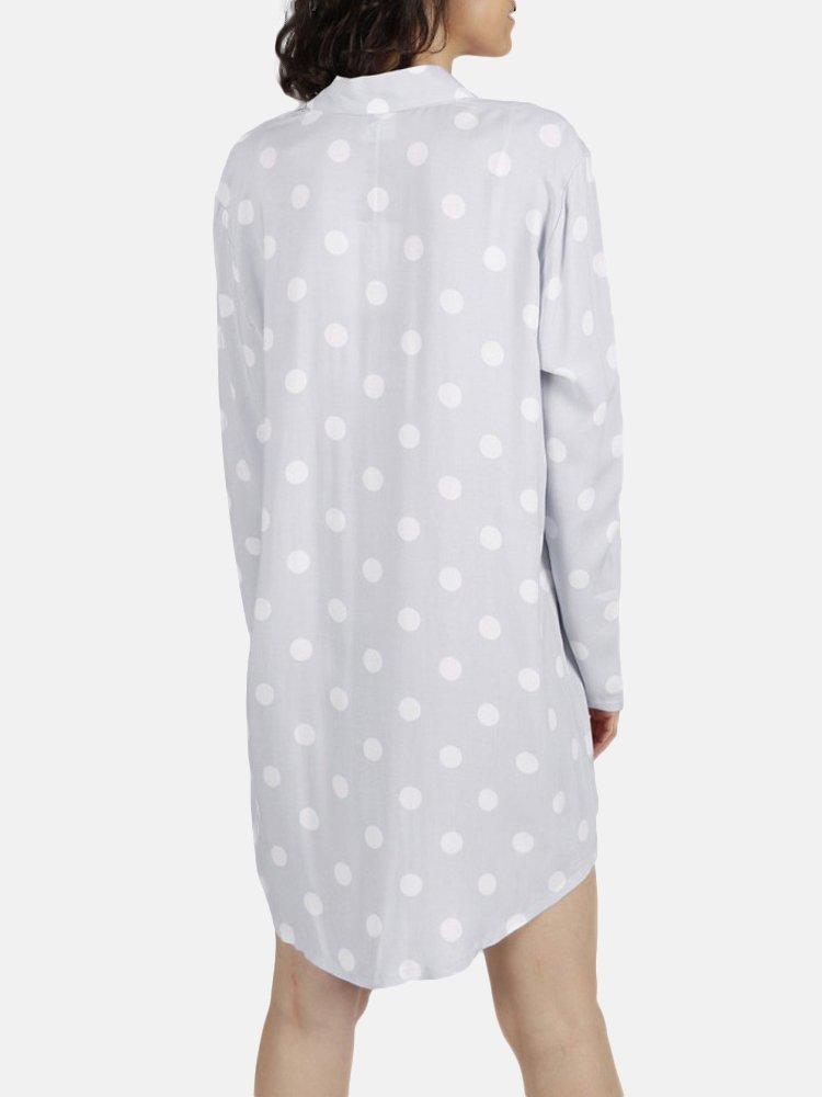 Admas  Camicia da notte a maniche lunghe Classic Dots 