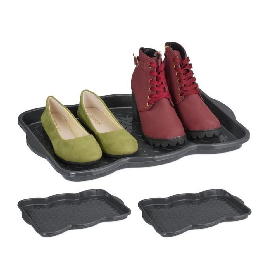set di 3 vaschette raccogli gocce per 2 paia di scarpe