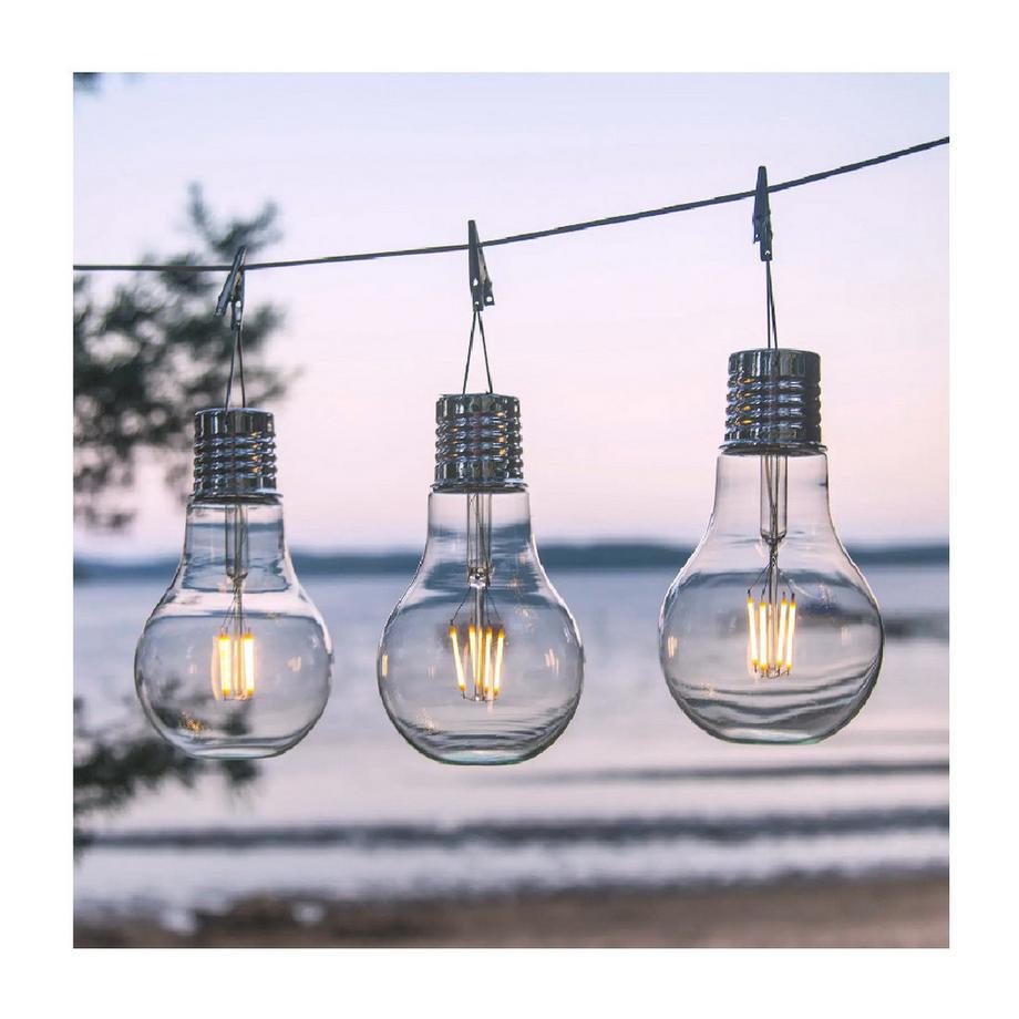 FS-STAR Lampe solaire en forme de poire LED  