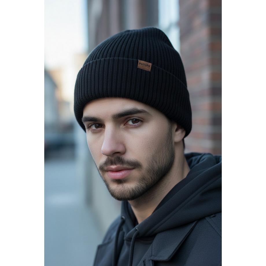 Maxte Berretto a costine con patch Future  