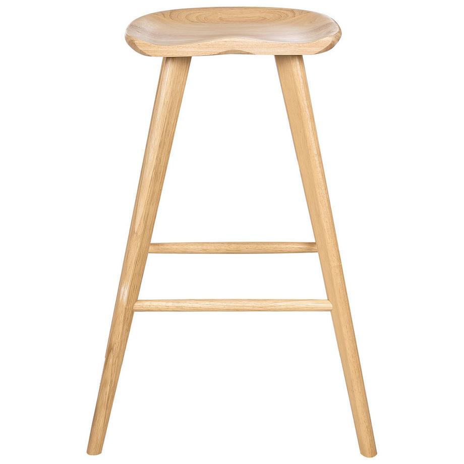 Beliani Lot de 2 tabourets de bar en Bois d'hévéa  CANDO  