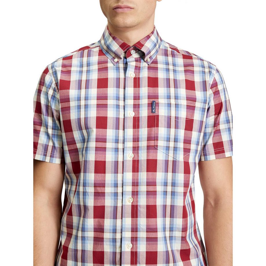 BEN SHERMAN Chemise Classique à Carreaux Manches Courtes  