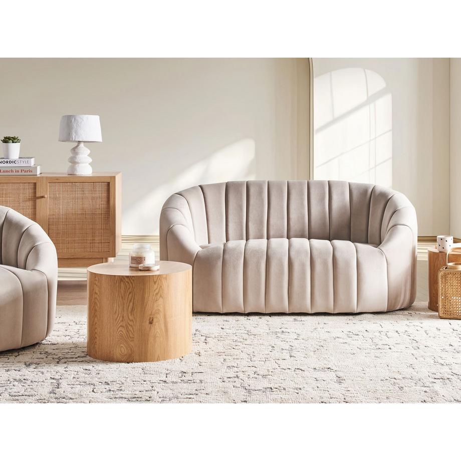 Beliani 2 Sitzer Sofa aus Samtstoff Retro MALUNG  