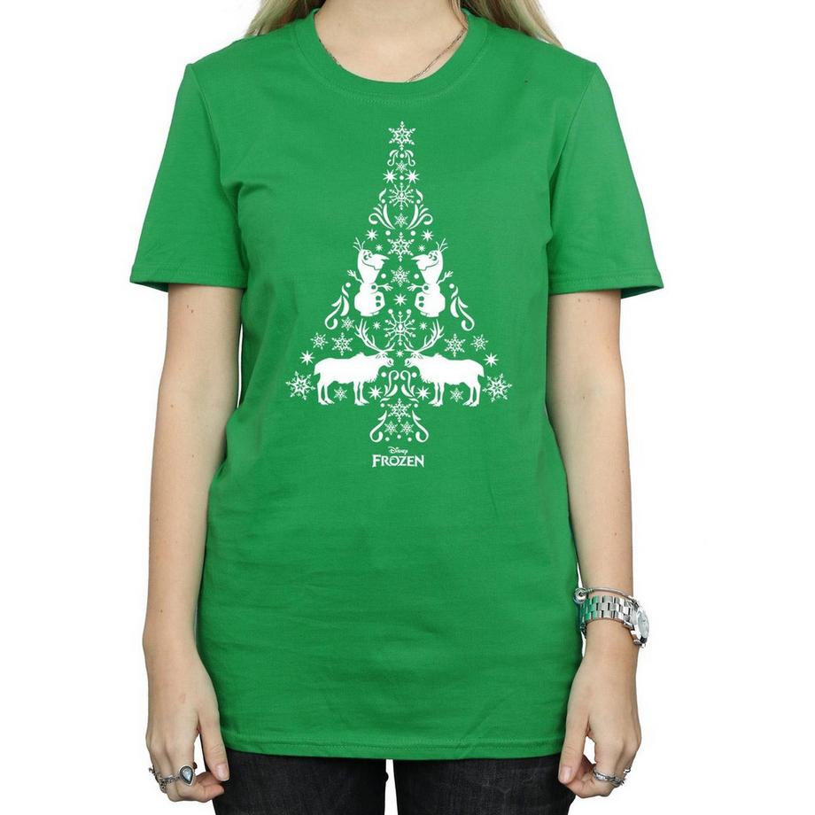 Disney Frozen T-Shirt Grafica Albero di Natale  