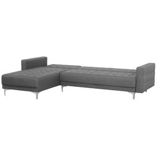 Beliani Ecksofa mit Ottomane aus Polyester Retro ABERDEEN  