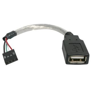 STARTECH.COM  Câble USB 2.0 de 15 cm - USB A femelle vers adaptateur USB carte mère 4 broches F/F 