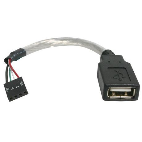 STARTECH.COM  Câble USB 2.0 de 15 cm - USB A femelle vers adaptateur USB carte mère 4 broches F/F 