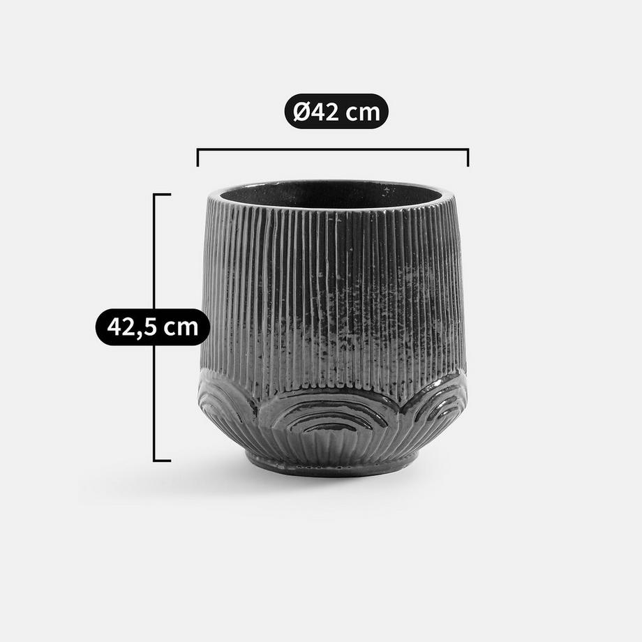 La Redoute Intérieurs Übertopf aus glasierter Terrakotta  