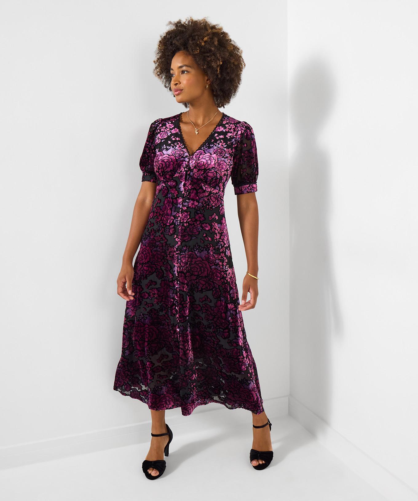 Joe Browns Devore Blumenmuster Midi-Kleid  
