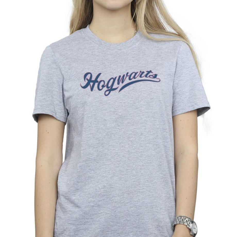HARRY-POTTER T-Shirt Hogwarts Imprimé Coupe Ample  