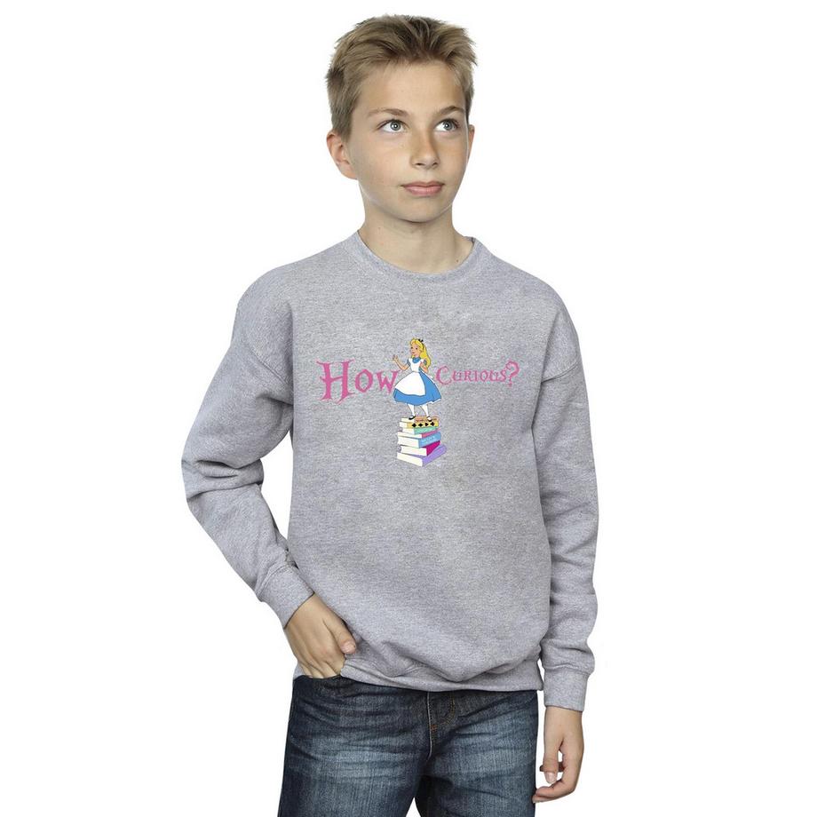 Disney  Sweat ALICE IN WONDERLAND HOW CURIOUS 