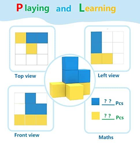 Activity-board  Magnetische Bauklötze Würfel, Bauklötze Spielzeug für Kinder 