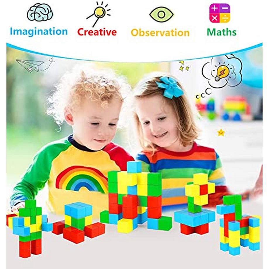 Activity-board  Magnetische Bauklötze Würfel, Bauklötze Spielzeug für Kinder 