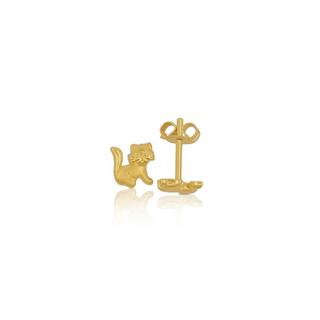 MUAU Schmuck  Ohrstecker Gelbgold 750, 8mm 