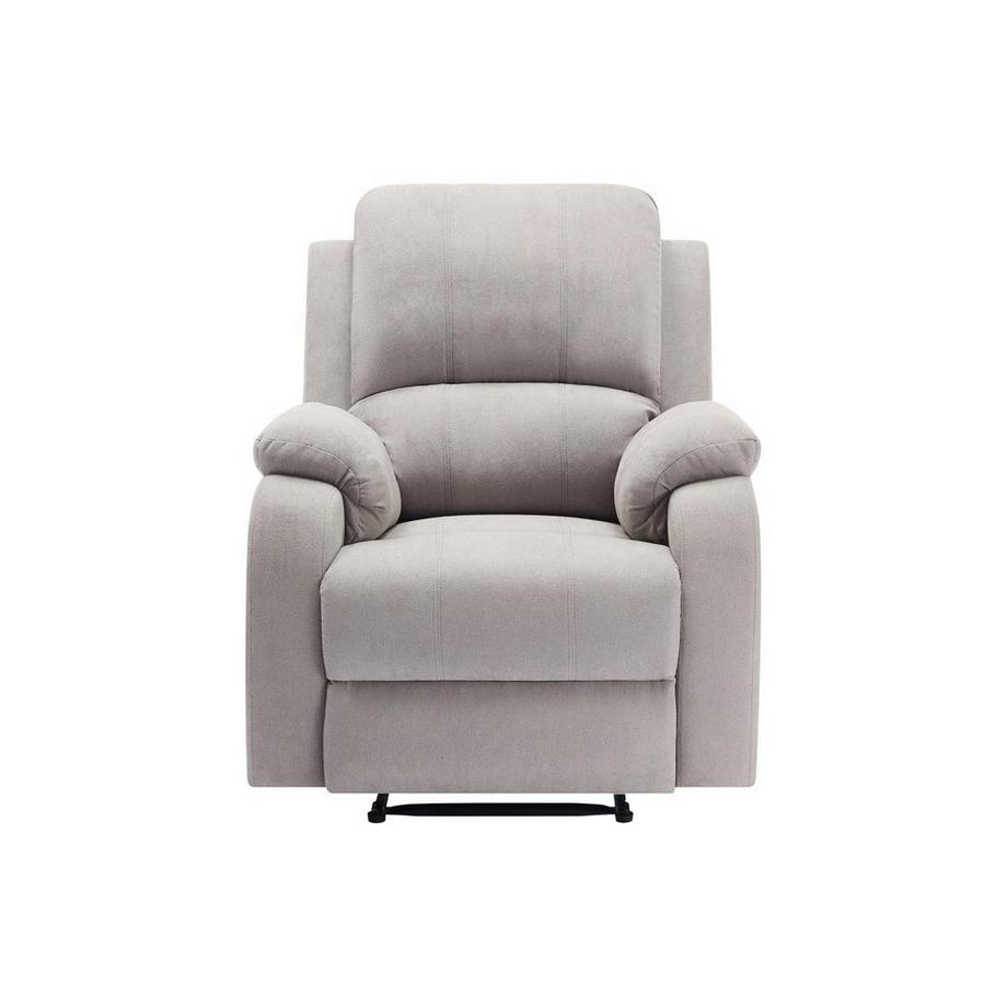 Vente-unique Fauteuil relax en microfibre gris clair BRODY  