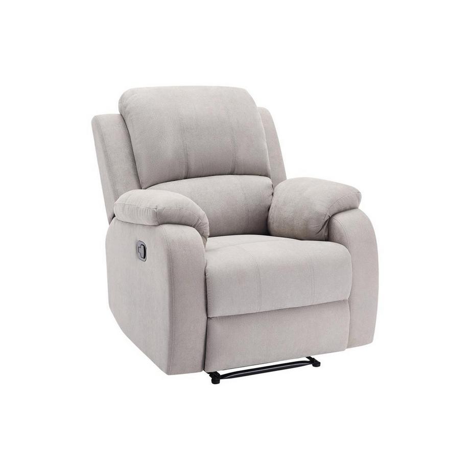 Vente-unique Fauteuil relax en microfibre gris clair BRODY  