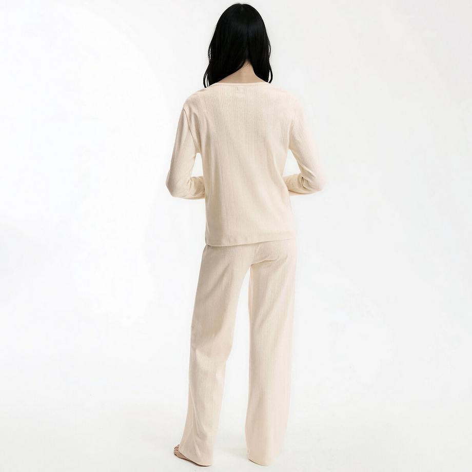 La Redoute Collections Pyjama Trois Pièces en Maille Pointelle  