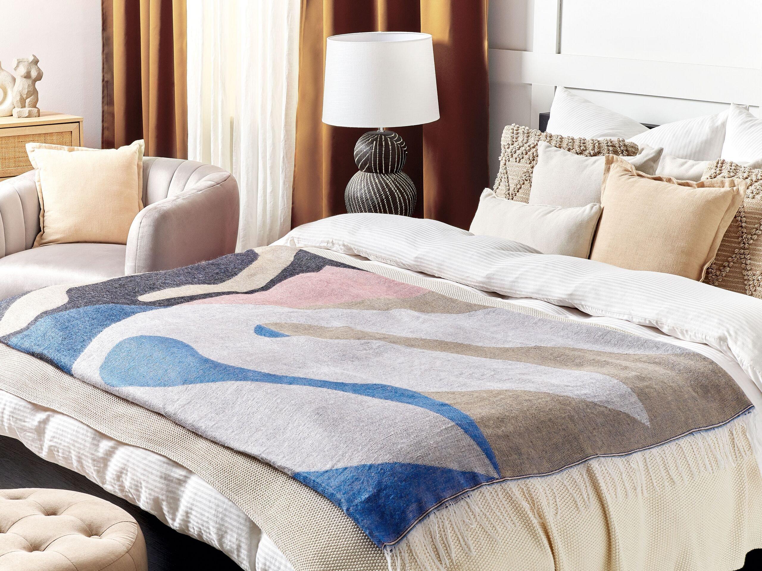 Beliani YALADI Coperta Morbida Boho in Acrilico  