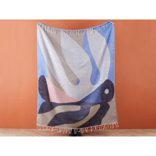 Beliani YALADI Couverture Douillette Boho en Acrylique  