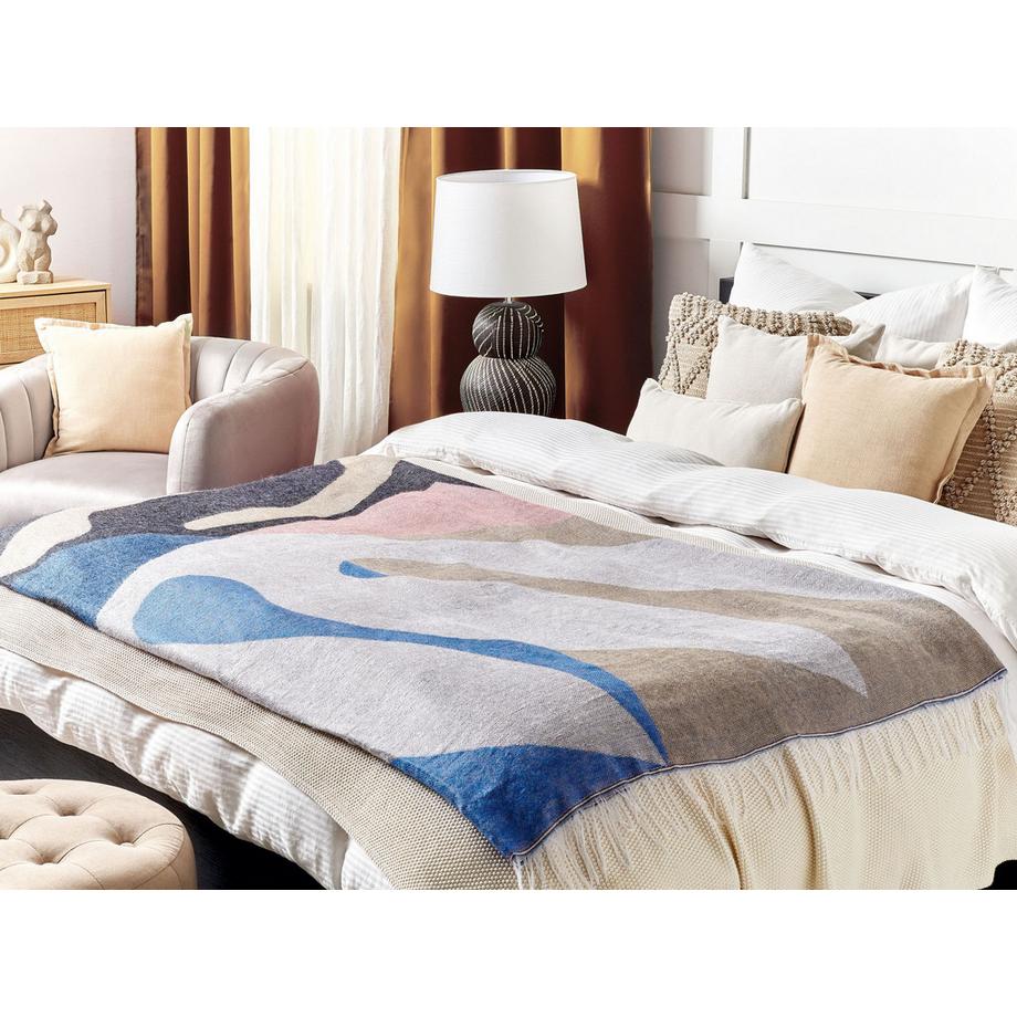 Beliani YALADI Coperta Morbida in Acrilico Boho  