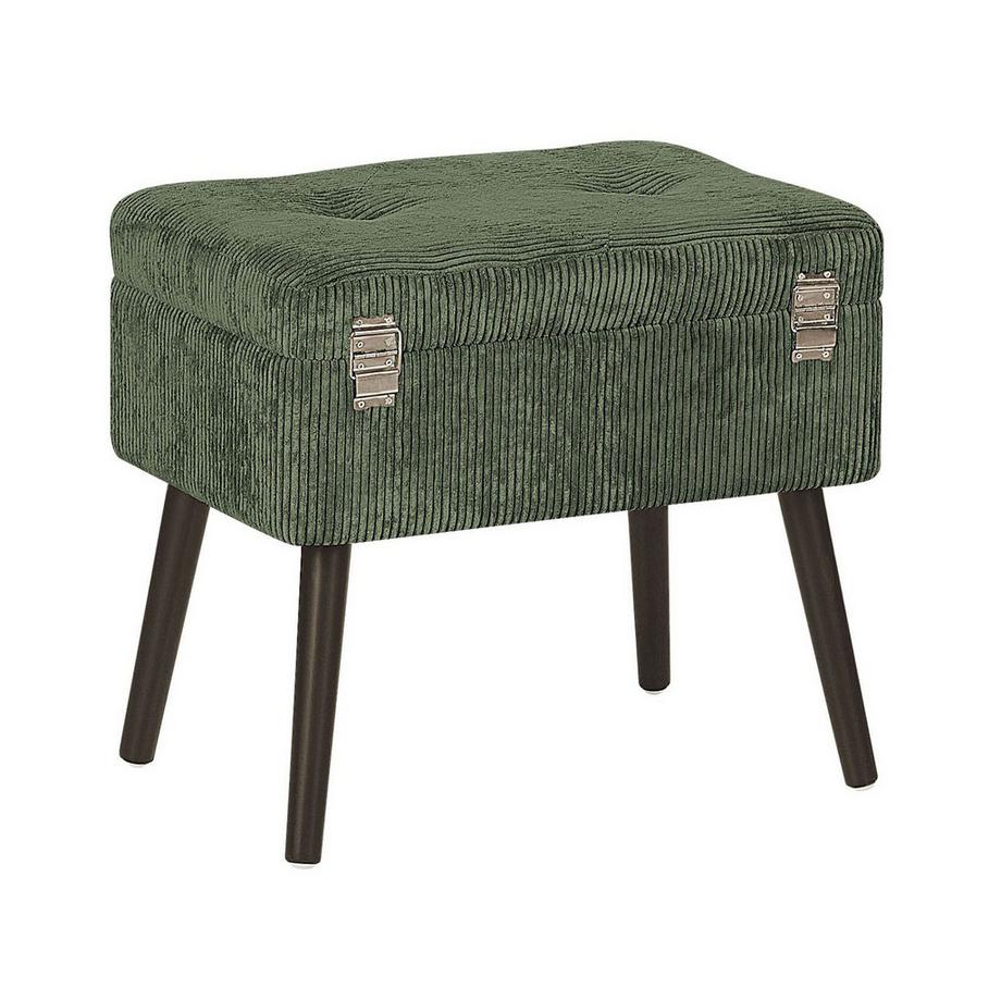 Beliani Tabouret de rangement en Velours côtelé Rétro MALLARD  