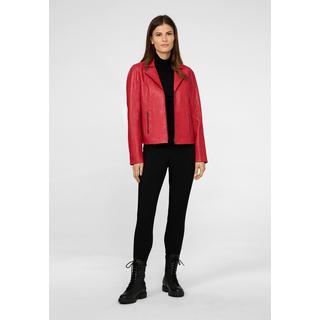 RICANO  Veste en cuir s Amelie, style classique avec col revers 