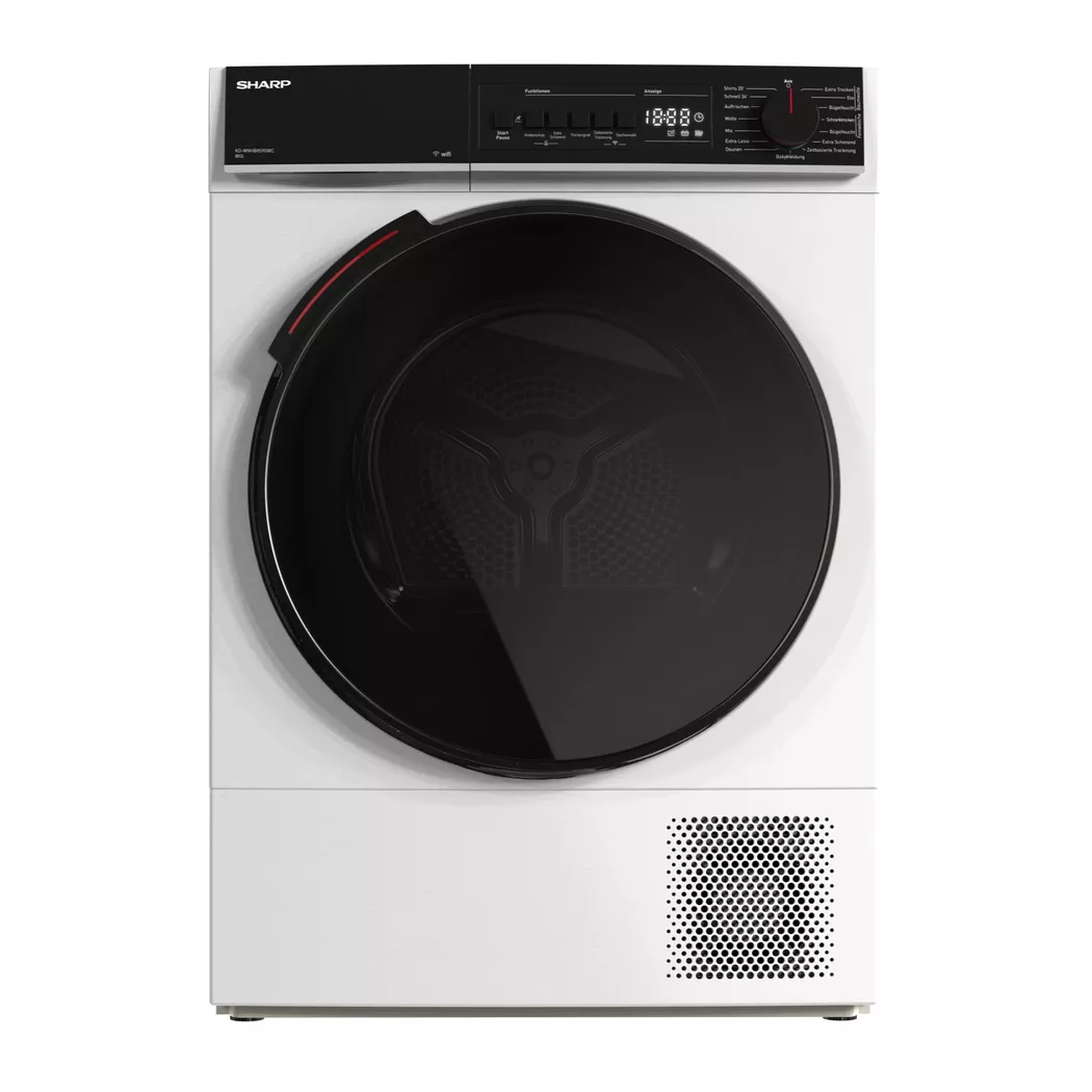 Sharp KD-WNHB8S9GWC sèche-linge Pose libre Charge avant 8 kg Blanc