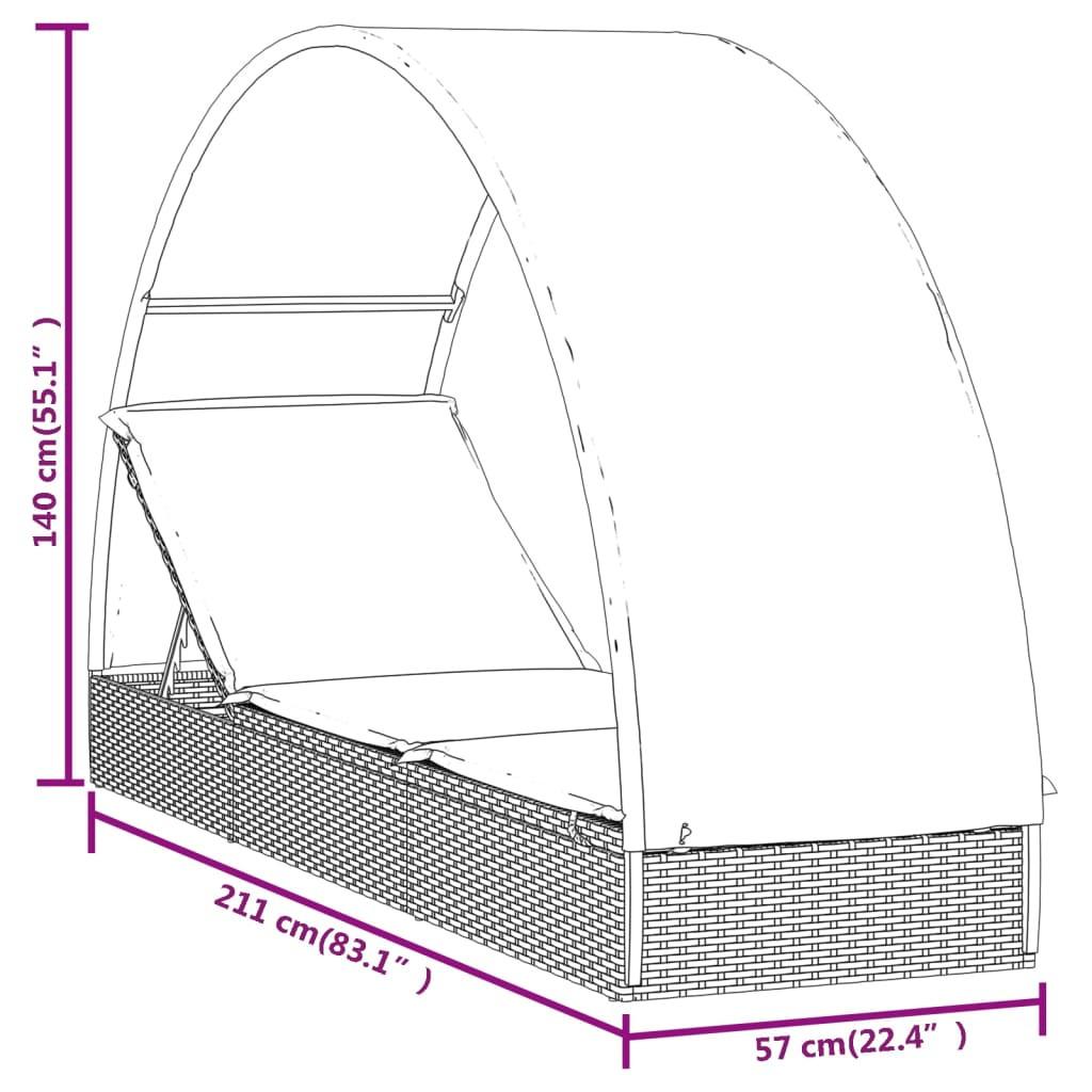 VidaXL Sonnenliege poly-rattan  