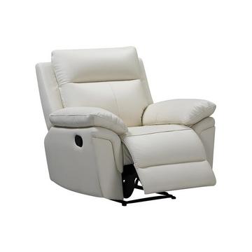 Fauteuil relax en cuir de buffle PAKITA Ivoire