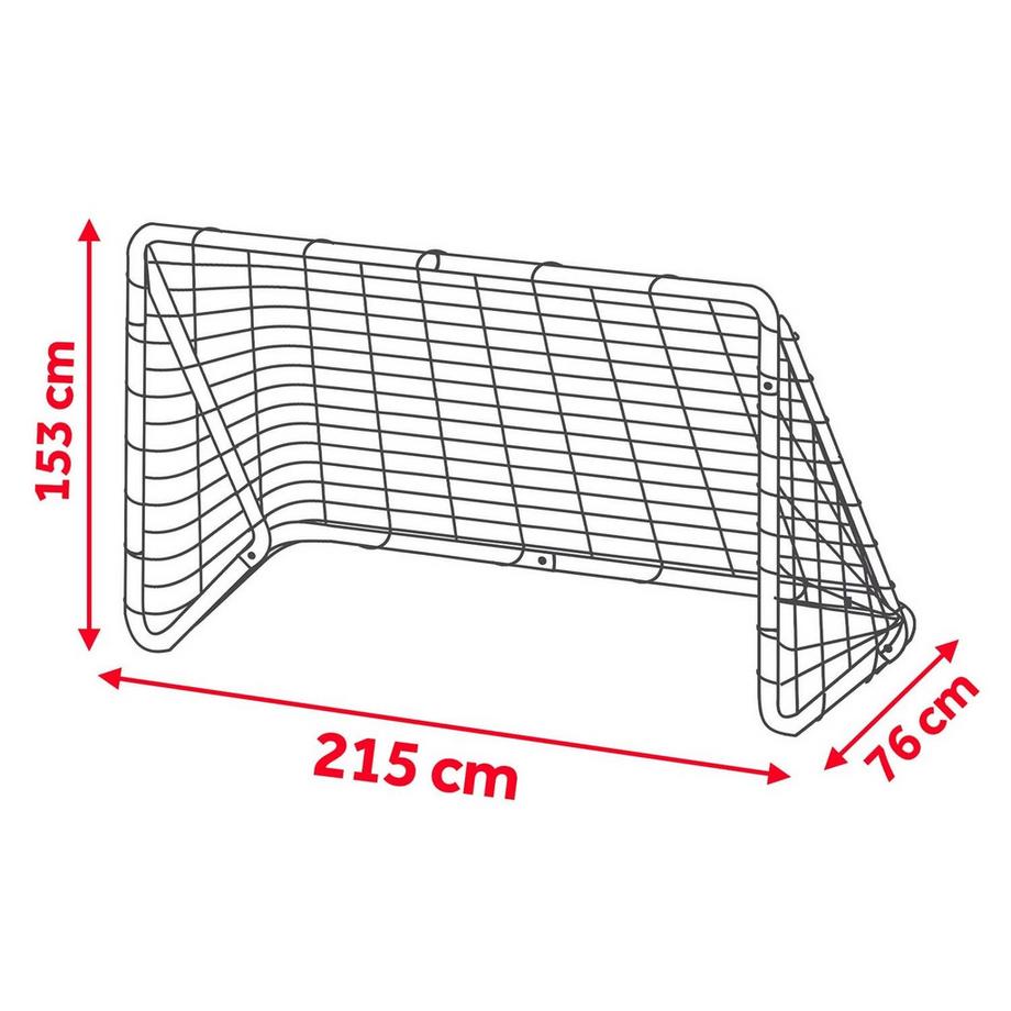 B2X  Großes Fußballtor 215 x 153 x 76 cm mit Tormatte 