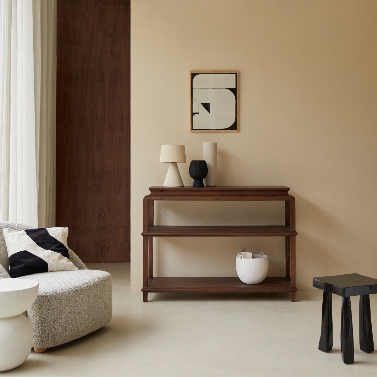 Tikamoon  Console en acacia massif 120 cm Achille 