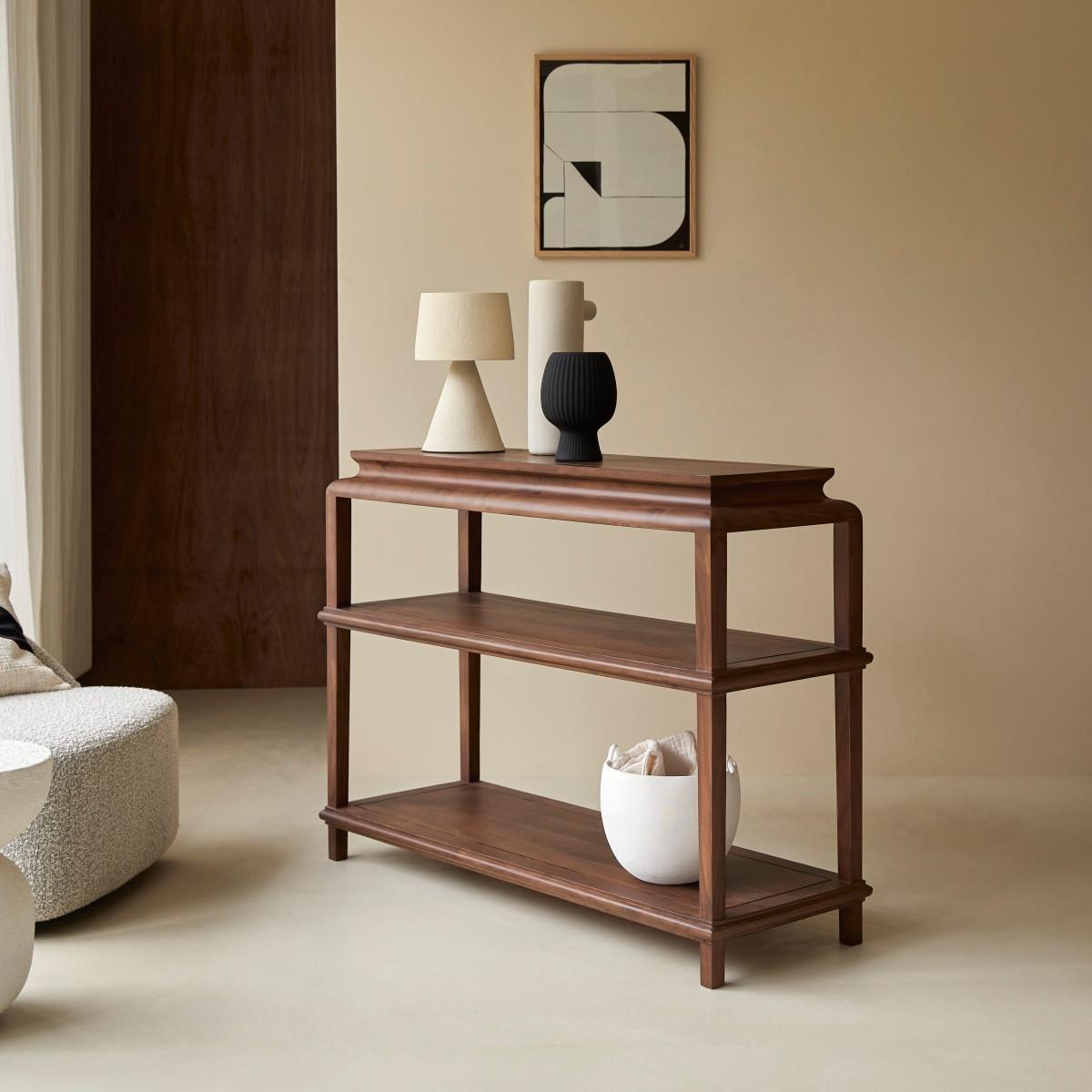 Tikamoon  Console en acacia massif 120 cm Achille 