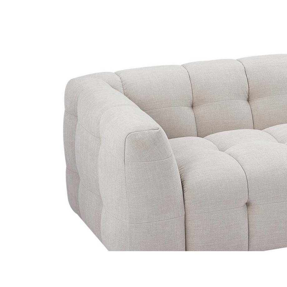 PASCAL MORABITO Canapé d'angle droit en tissu chiné beige DILOME de Pascal Morabito  